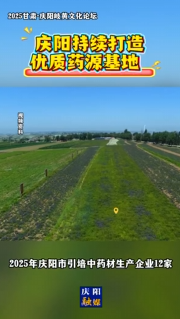 2025甘肅·慶陽岐黃文化論壇 | 慶陽持續打造優質藥源基地