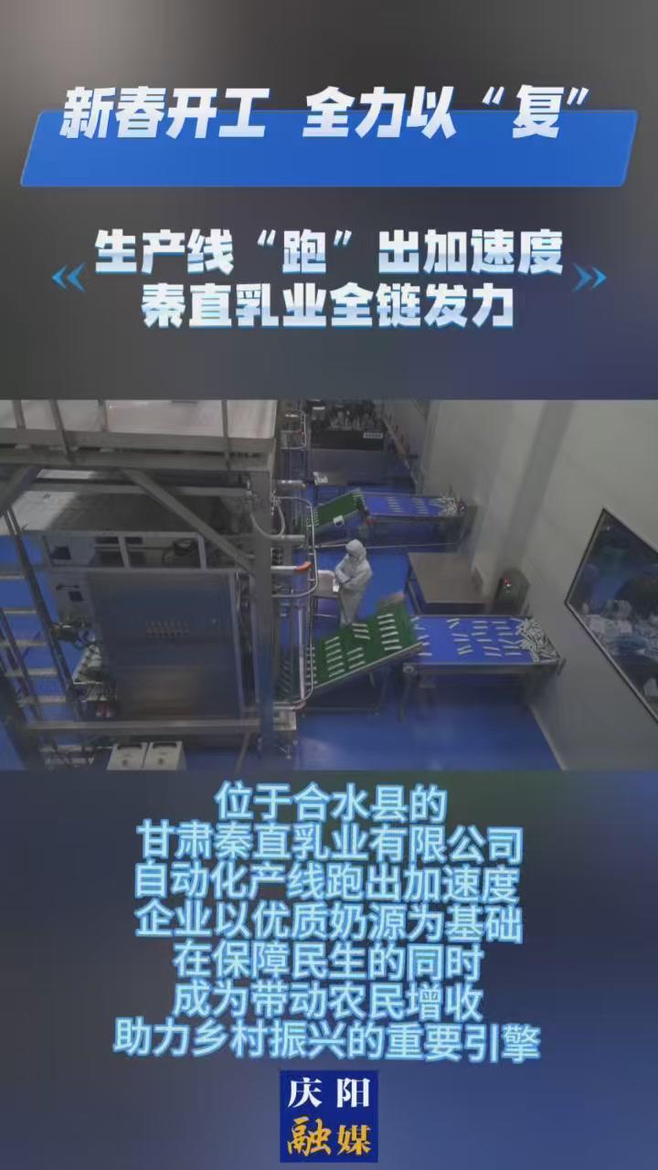 【新春開工 全力以“復”】生產線“跑”出加速度！甘肅秦直乳業全鏈發力
