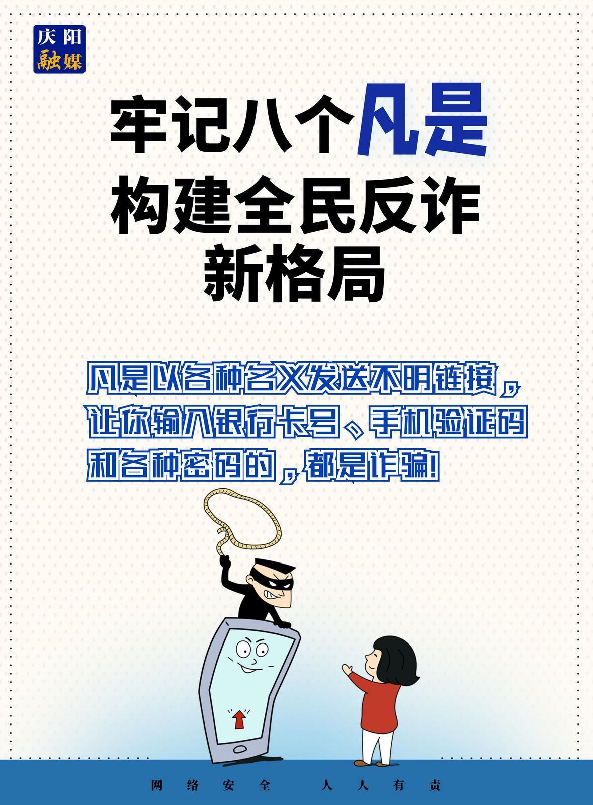 【微海報(bào)】法治慶陽丨全民反詐！牢記八個(gè)“凡是”（7）